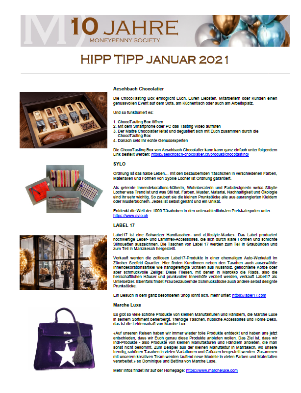 Hipp Tipp Januar 2021
