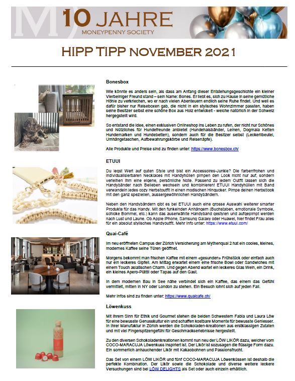 Hipp Tipp November 2021
